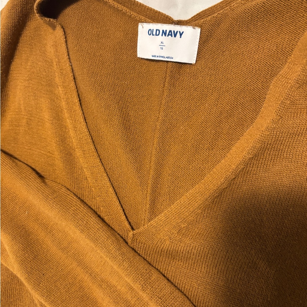 Old Navy Women's Mustard V-Neck Sweater - Picture 1 of 1